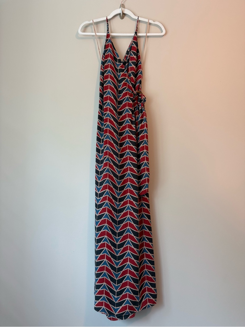 Free People Siren True Wrap Maxi Dress Chevron Print - Picture 1 of 6